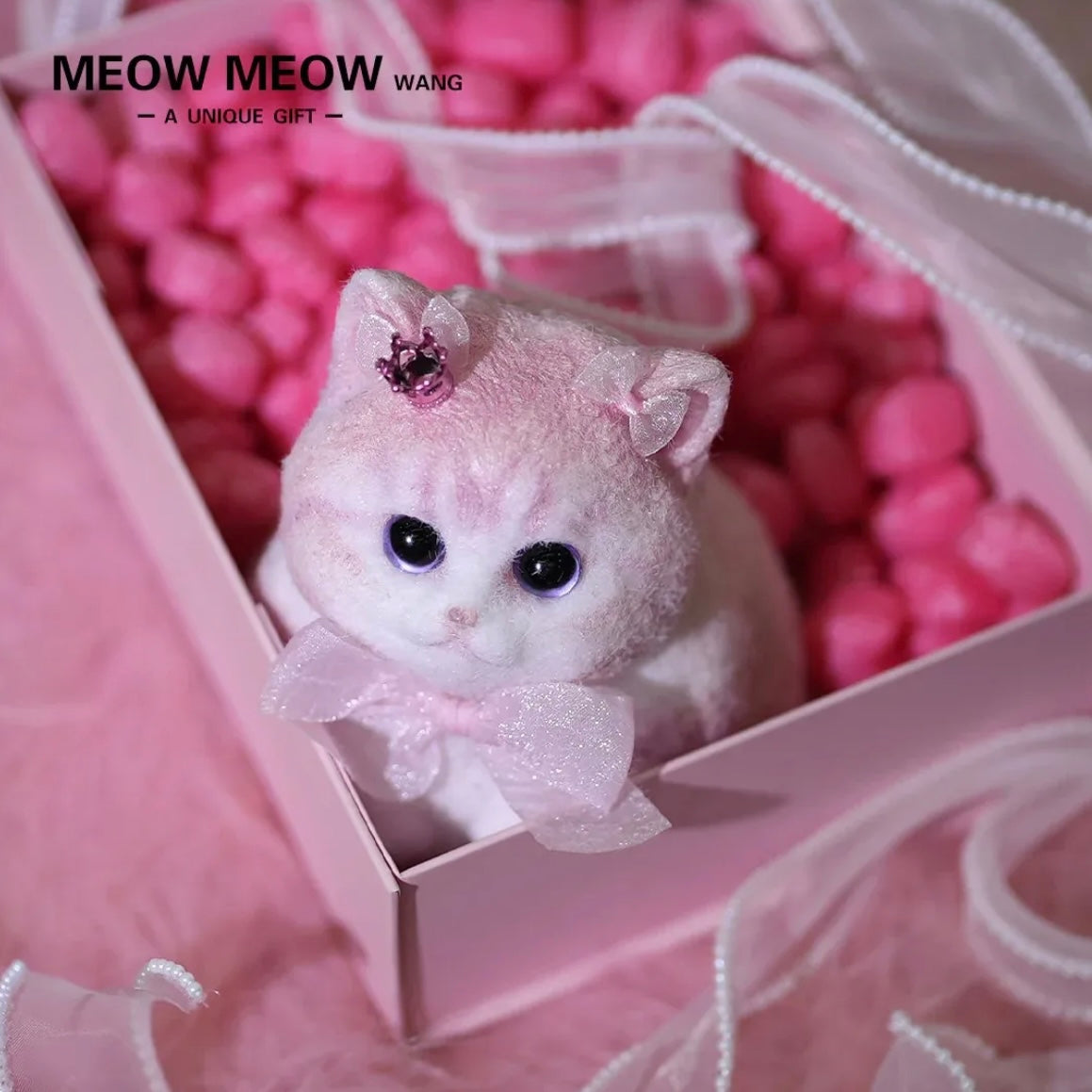 Adorable Pink Strawberry Chubby Squishy Kitty