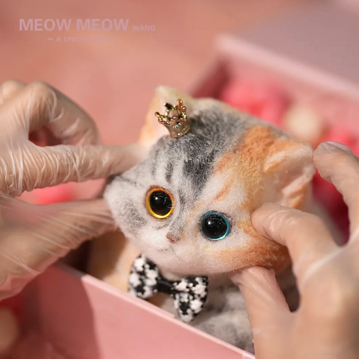 A Domineering And Mighty Three-Flowered Squishy Cat with the Blue and Yellow eyes