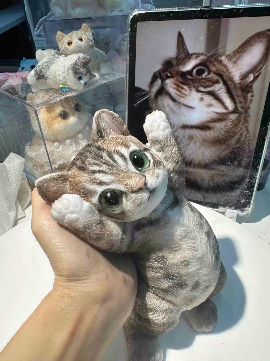 Customized Lovely Slim/Fat Cat Silicone Squishy Kitty——'chat' icon on the right bottom to send photos to us